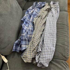 Bundle Of 3 Ralph Lauren Blue Label  Striped Button Shirts Mens 2XL